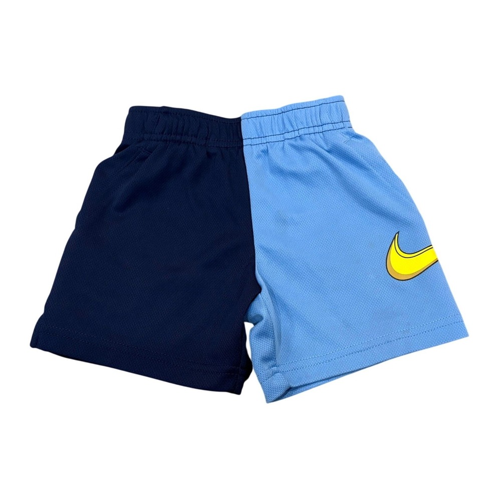 Nike Dri-FIT Shorts‎ Kids 2T Blue Split Color Mesh Athletic Just Do It J788-B9F